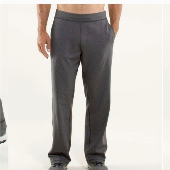 Lululemon Kung Fu Heathered Gray Black Sweat Pants Sz M - Picture 2 of 9